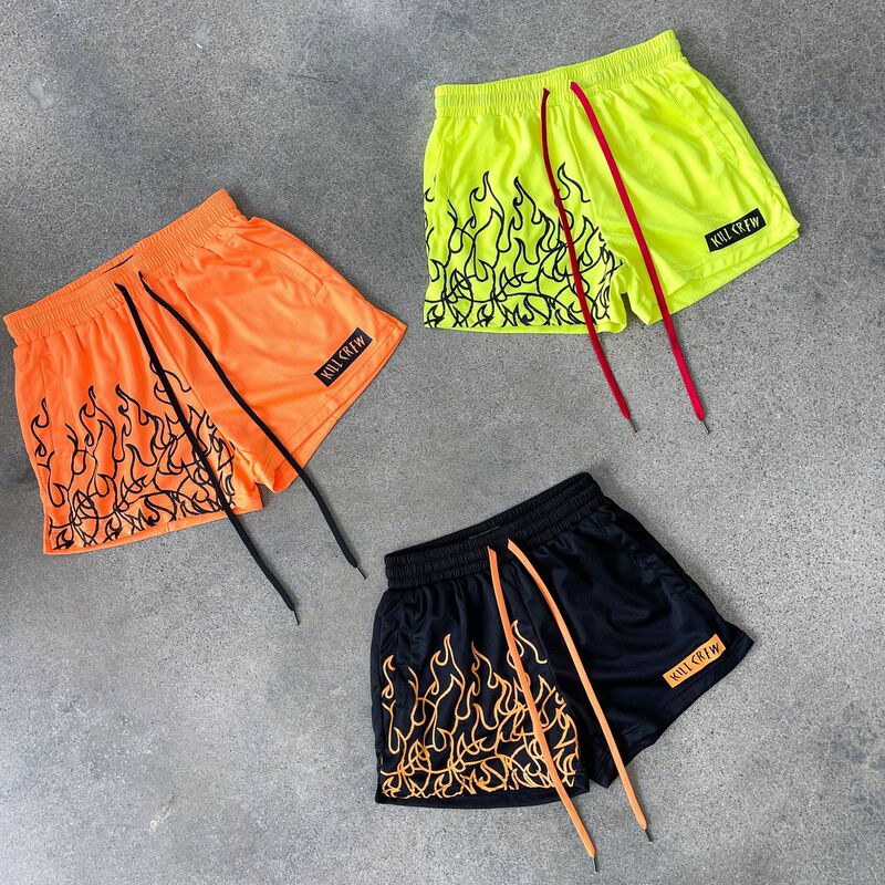Summer New Mesh Sports Men's Fitness Shorts Gym Fitness Running Training Quick-drying Breathable Fitness Shorts