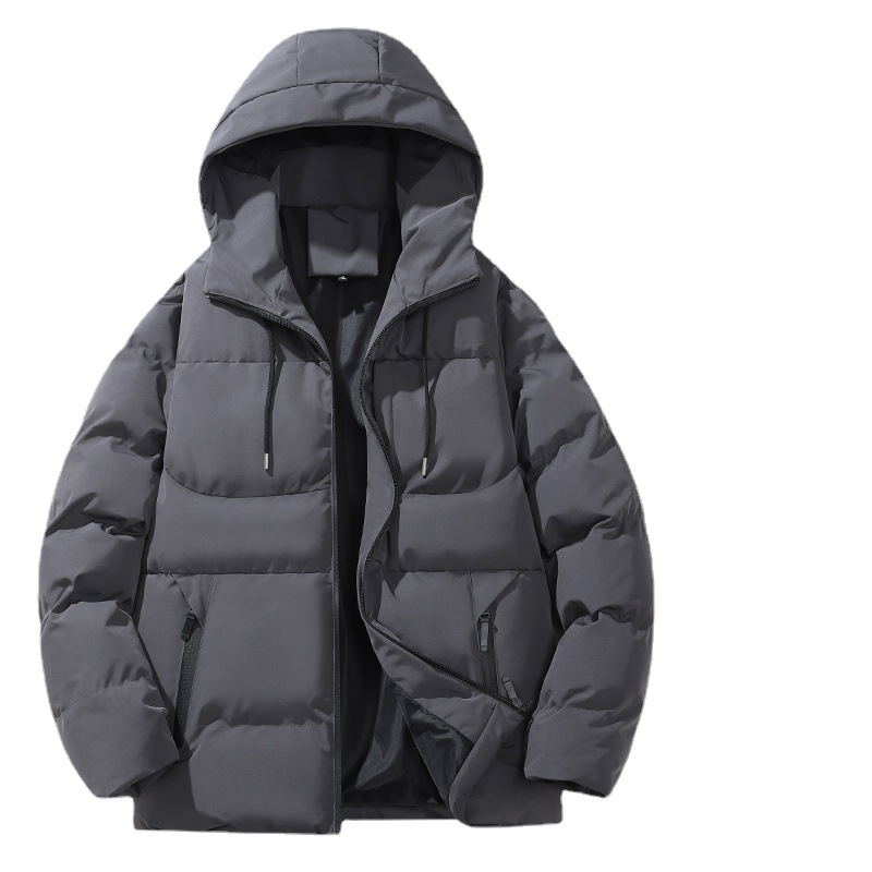Colored demi-season down jacket, for middle age
