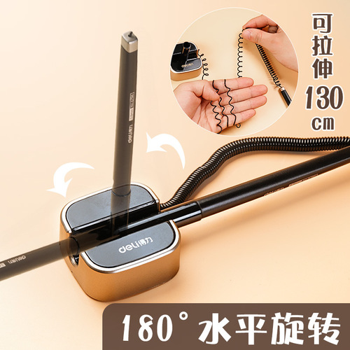 Deli 6796 desk pen business gel pen bank front desk signature pen desktop pen counter