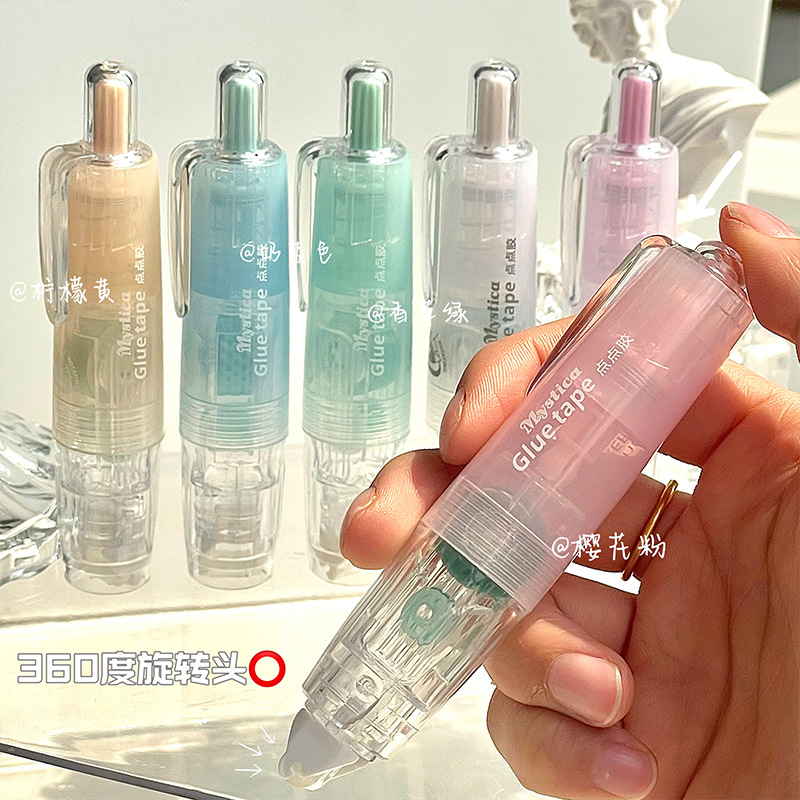 Cinta de punteada de alta apariencia para estudiantes con cinta de doble cara de alta viscosidad hecha a mano, cinta de corrección de puntos de secado rápido