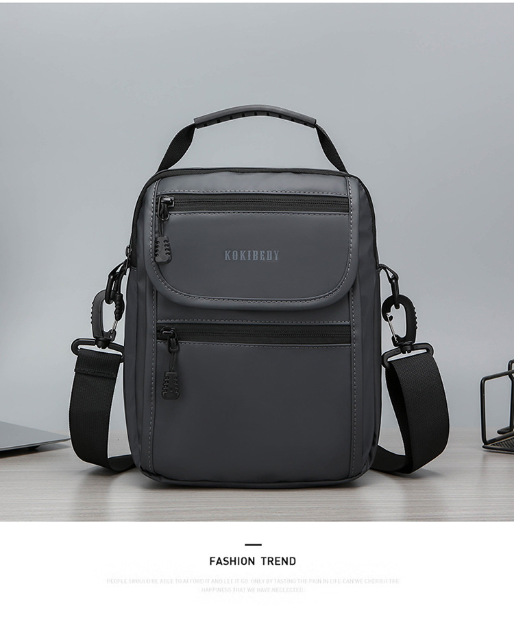 The new 2024 casual crossbody bag, small square bag, fashionable men's bag, trendy large-capacity water-resistant men's bag undefined