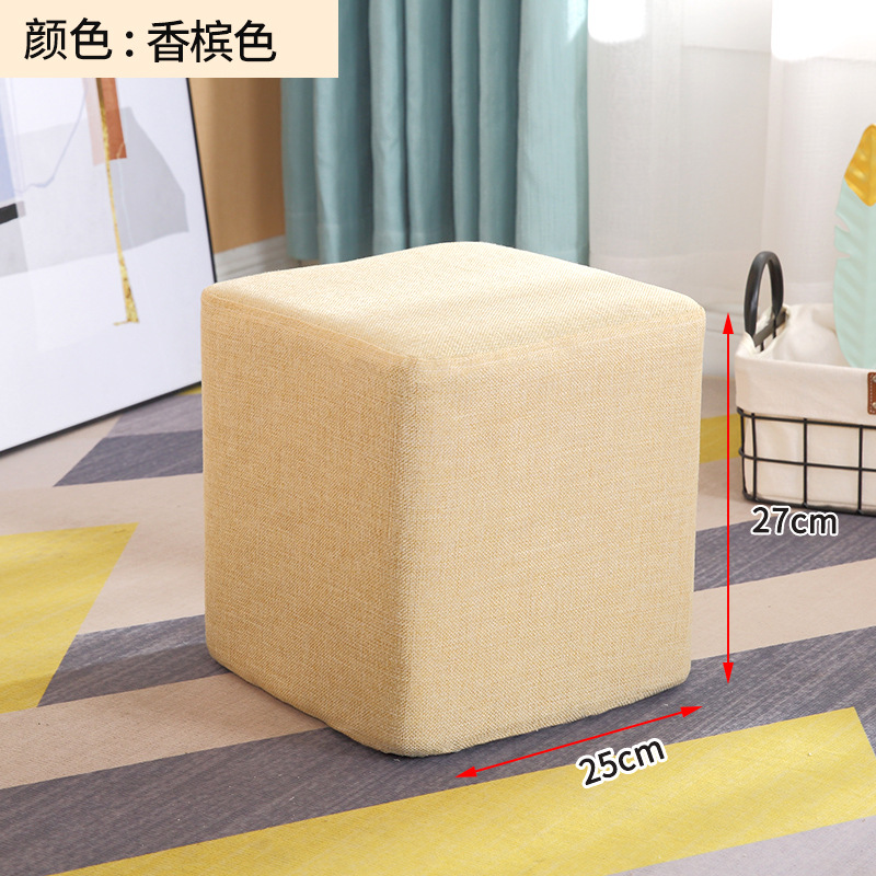 Taburete pequeño Internet celebridad hogar tela taburete bajo sala de estar creativa sofá taburete lindo taburete redondo zapatos Cambio de heces perezoso banco pequeño