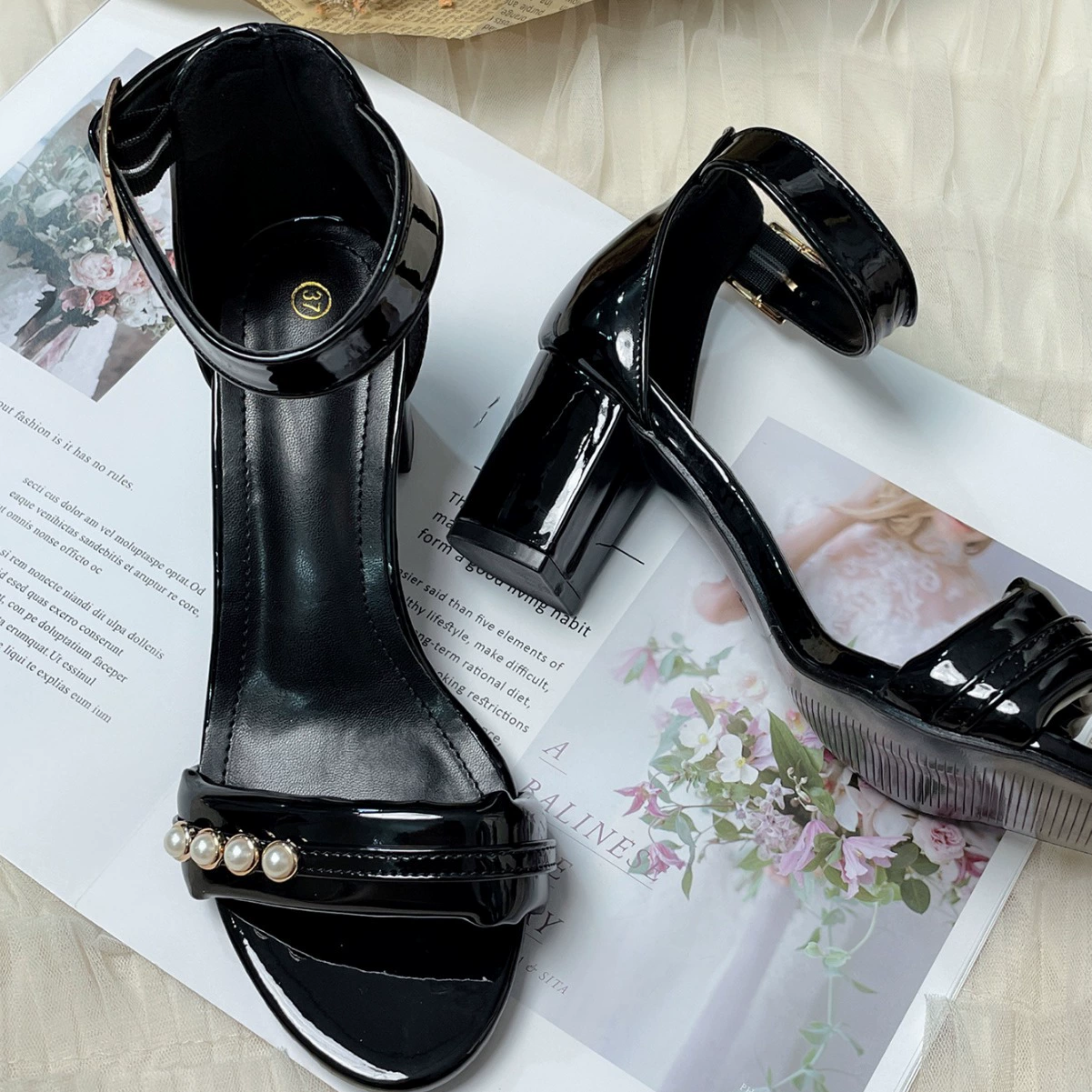 Universal sandals from pearl, footwear, shoes high heels, french style