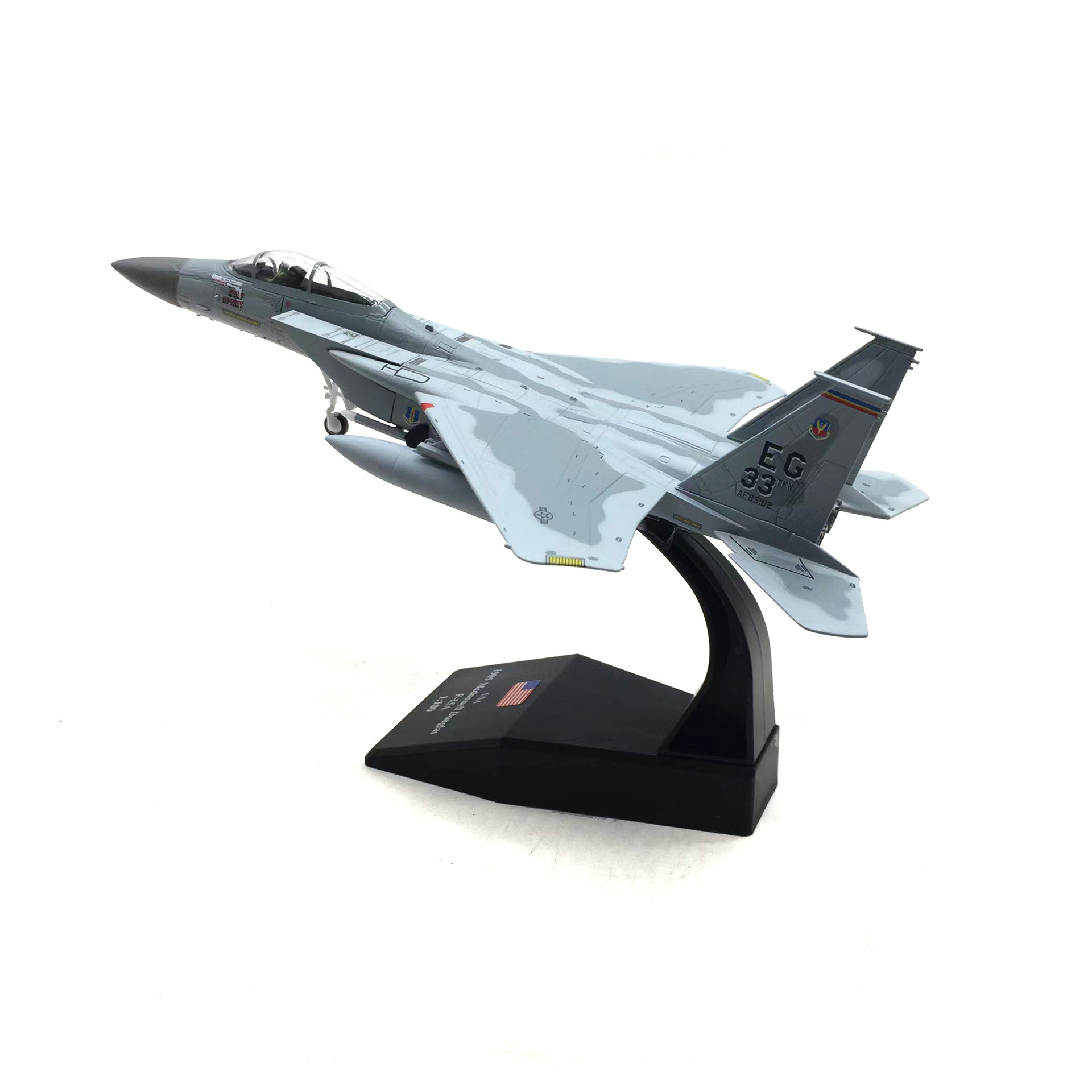 1/100美国F-15C美利坚之鹰超音速战斗机仿真合金飞机模型成品