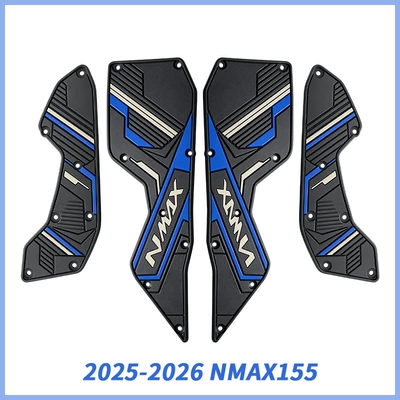 Suitable for YAMAHA NMAX155 footrest rubber, motorcycle modification accessories, non-slip foot pads (Motorcycle pedals) - blue