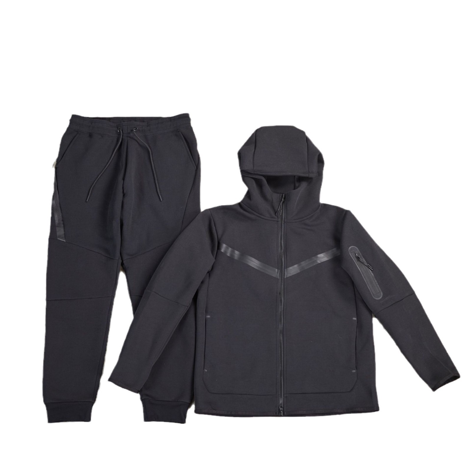 Traje deportivo primavera y otoño capa de aire algodón de punto con capuzas con cremallera camiseta deportiva casual pantalones largos drill set hombre