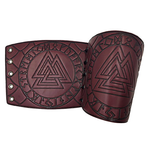 Nordic Viking Odin Rune Embossed Leather Wrist Guard Medieval Retro COSPLAY Accessory Cross-border Amazon