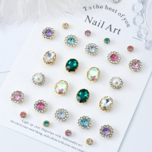 太阳花钻圆形花盘钻扣 手机壳手工diy发饰发夹耳钉配饰材料批发