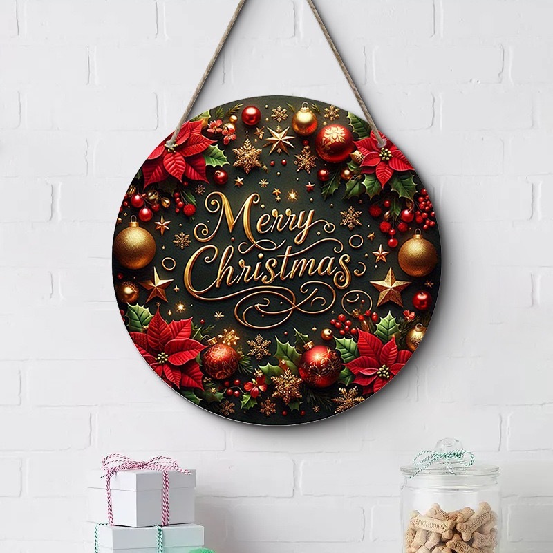 クロスボーダークリスマスクリエイティブ吊り下げ装飾木製工芸品ラウンドドアサイン木製吊り下げタグシリーズ 20Cmos 吊り下げ|undefined