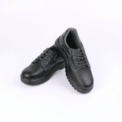 Factory Safety Boots Anti-Punching Anti-Piercing Black Leather Boots Breathable Safety Protective Shoes Lightweight Work Boots Men