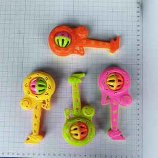 Baby Cartoon Violin with Whistle Shape Hand Rattle Toy Mother and Baby Toy Child Educational Rattle Bed Bell