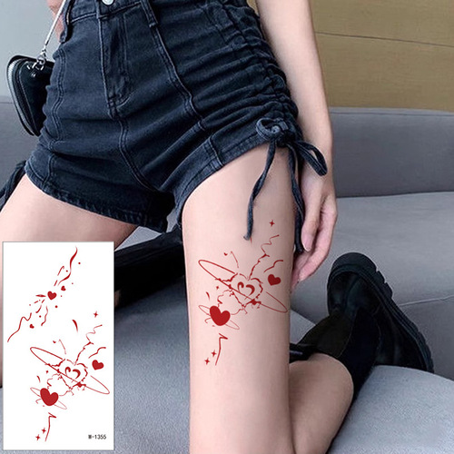 Perfect 2025 Cartoon Waterproof Valentine's Day Temporary Tattoo Sticker Cute Temporary Tattoo Amazon
