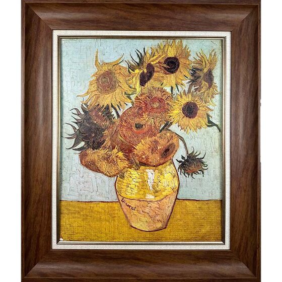 Famous Painting Home Decoration Painting Sunflower Oil Painting Replica Bedroom Dining Room Hallway Hanging Painting Vintage Hanging Painting