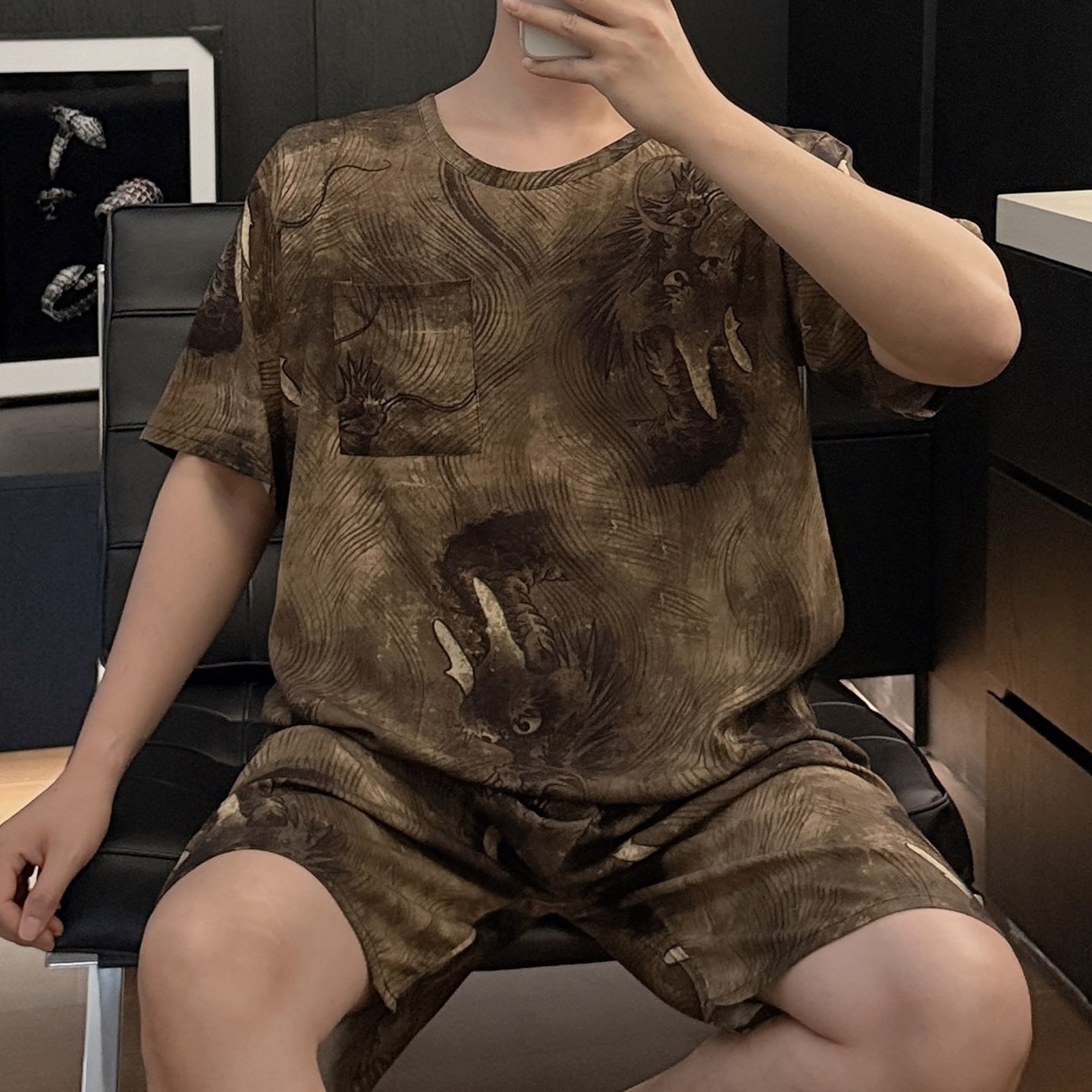 YY2328 짧은 청동 용 패턴