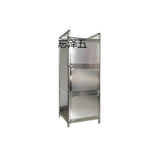 CY加高款不锈钢橱柜简易茶水柜铝合金碗柜阳台储物柜厨房收纳小柜