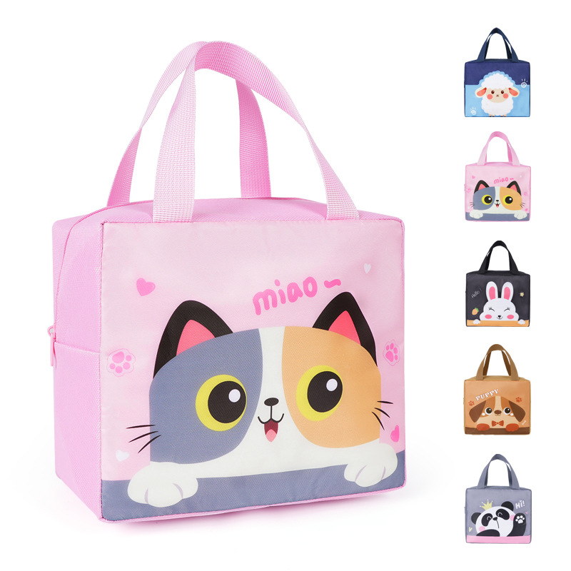 New Primary School Student Lunch Bag, Cute Pet Insulated Lunch Box Bag, Student Lunch Bag, Children's Lunch Box Bag