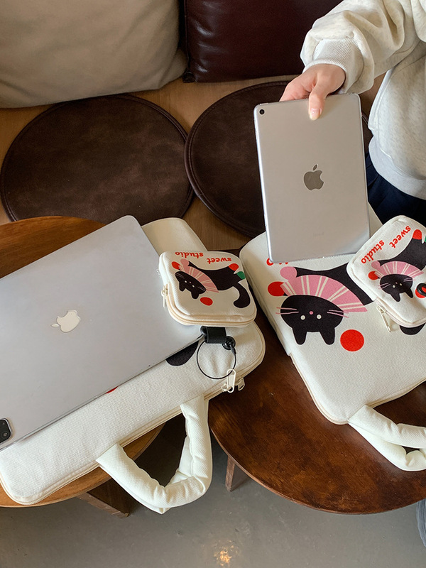 韓国のかわいいコンピュータバッグ学生通勤携帯電話 ipad タブレットポータブル収納袋ポータブルコンピュータ保護カバー|undefined