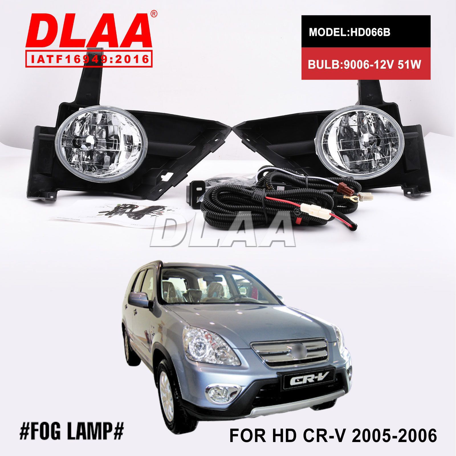 Aplicable a Honda 05 06 CRV Sewe conjunto de luz de niebla delantera luz de conducción halógeno luz de parachoques delantera image 3