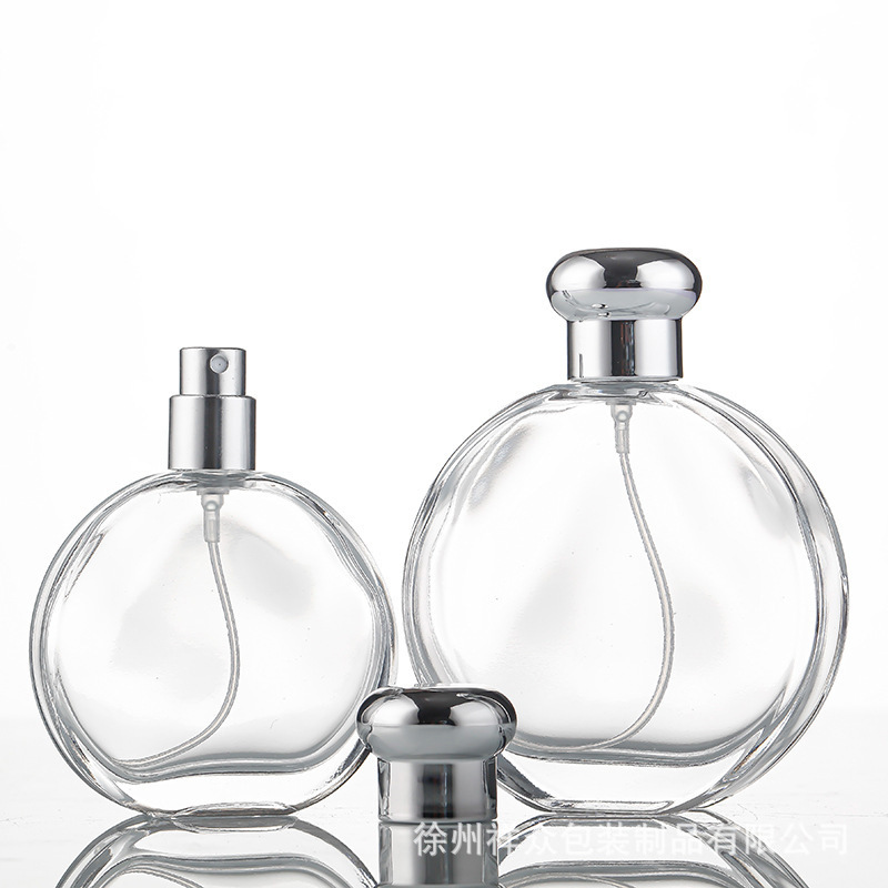 Botellas de vidrio de perfumes de alta calidad, botellas de pulverización ultra delgadas, botellas de perfumes de fondo grueso, botellas de spray 50ml 100ml image 4