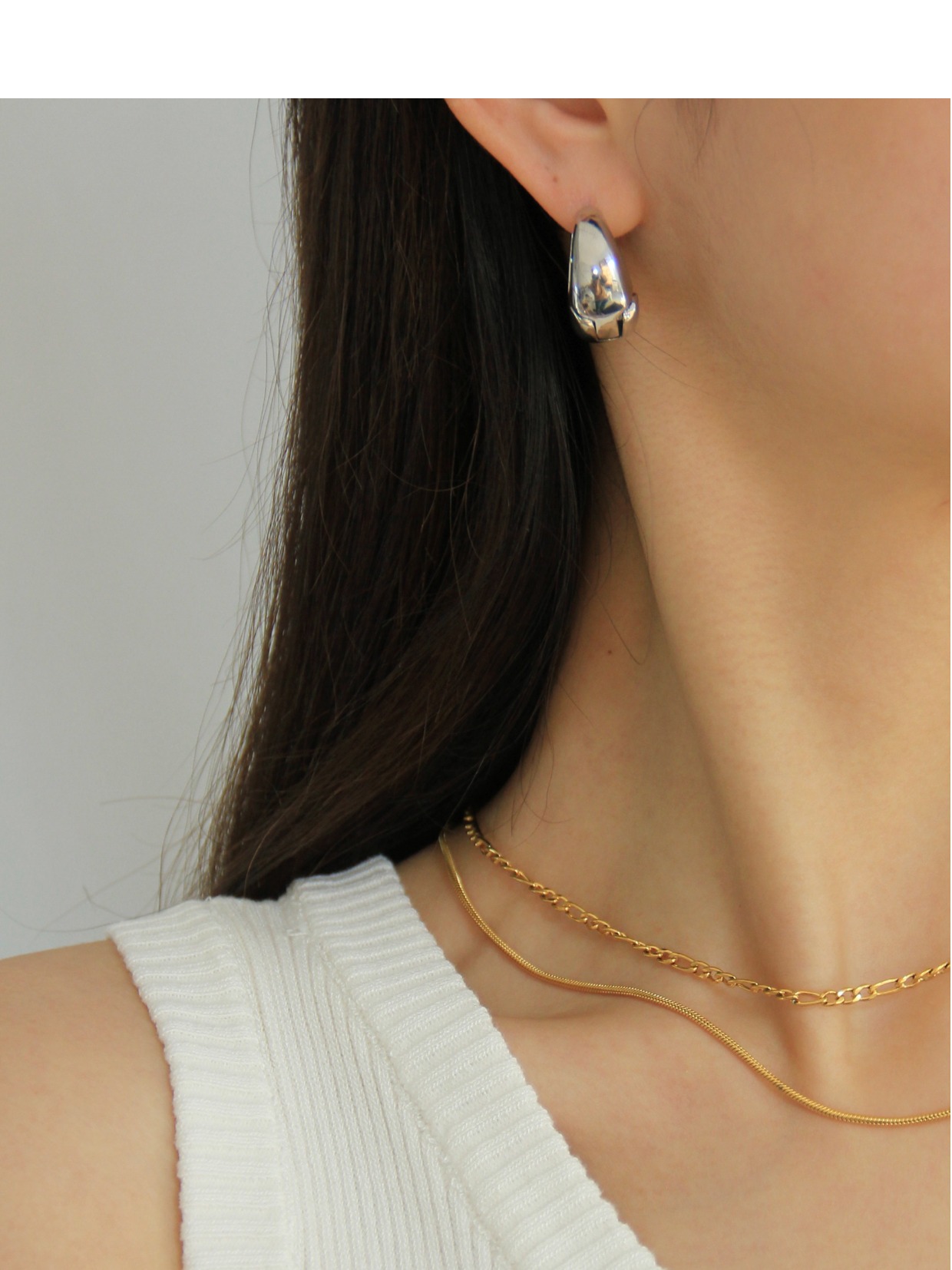 Fashion Solid Color Copper Plating Earrings 1 Pair