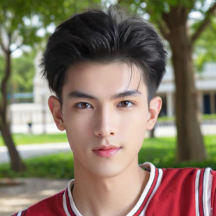 Men's Short Hair Wig with a Big Back, Stylish Flip-Up Design, Trendy Influencer Style, Fluffy Everyday Natural Full Wig