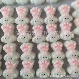 小红书烂泥感超软粘袋子四连小狗猫爪条蝴蝶结小狗奶油条盲盒玩具