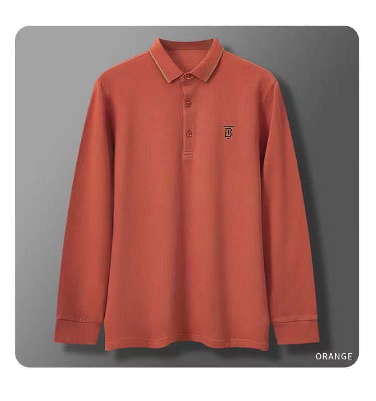 Polo à manches longues pour homme brodé chic et décontracté_voghion.com
