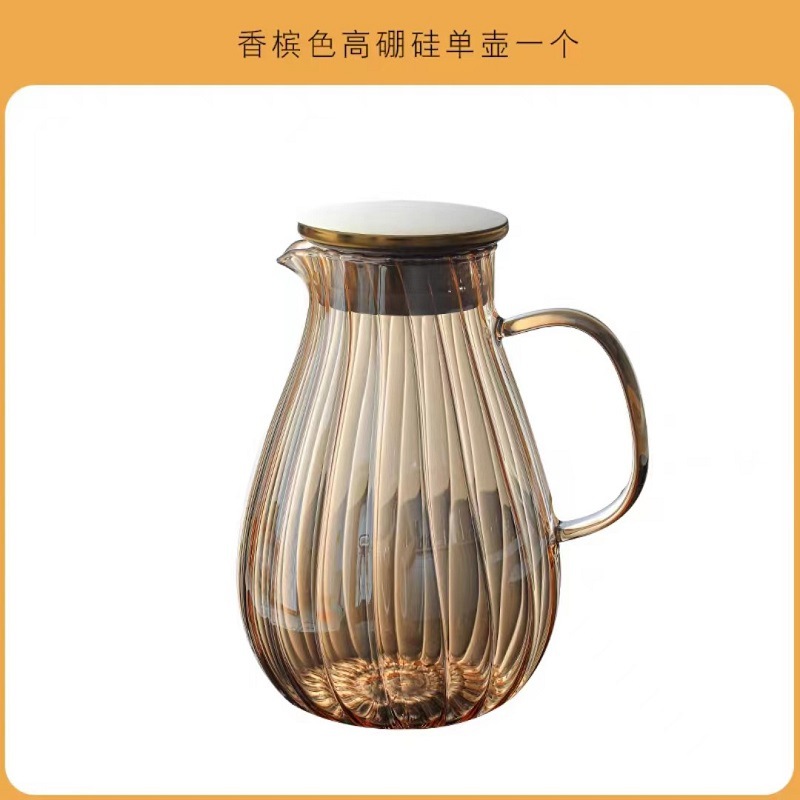 Botella de agua fría gota de agua a rayas ámbar