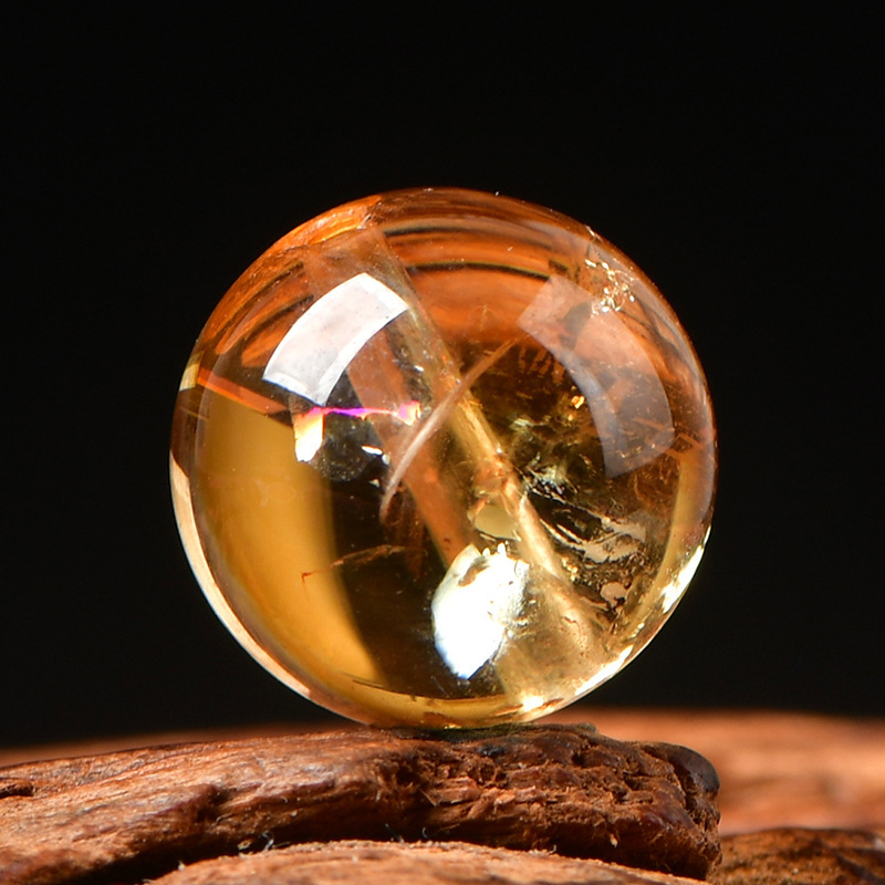 7A Natural Yellow Tower Crystal Loose Beads for Wealth, Single Crystal DIY Beads Manufacturer Wholesale