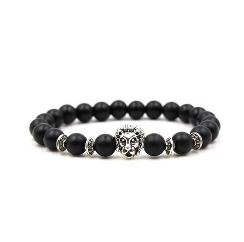 8mm Beaded Bracelet Volcanic Stone Black Lava Turquoise Red Agate Marble Leopard Head Lion Head xdvf43 8mm Beaded Bracelet Volcanic Stone Black Lava Turquoise Red Agate Marble Leopard Head Lion Head xdvf43