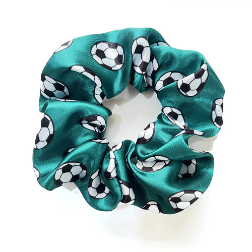 Amazon satin football hair tie large intestine hair rope European and American simple headband elastic band elastic fabric women's hair tie