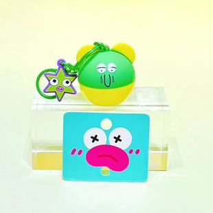 Dopamine luminous ugly things nightlight bell buckle PVC doll accessories bag pendant key chain a generation of hair