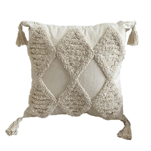 Tufted pillowcase Moroccan cushion ins ethnic retro style tassel sofa bedside pillow office waist pillow