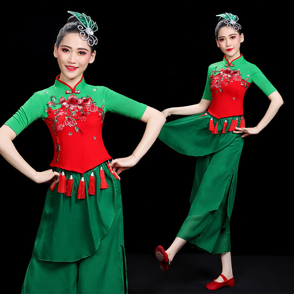 Square dance costumes female middleaged and old summer special