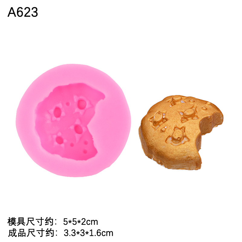 Oso galleta molde de silicona Luna tridimensional redondo semicírculo galleta pastel Decoración Accesorios