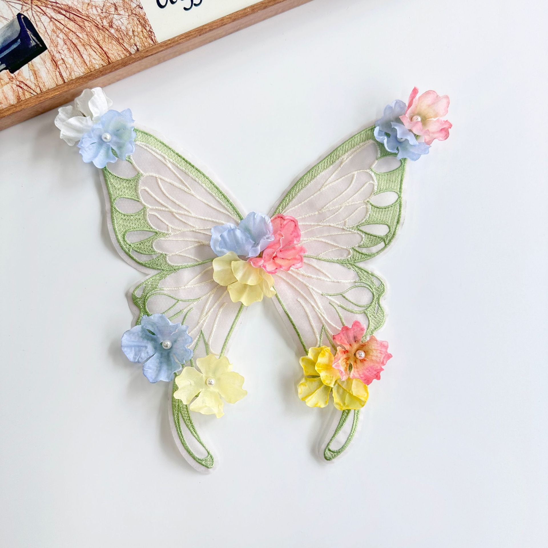 Horquilla con flor, pinza de pelo grande con mariposa, accesorio para el cabello de estilo antiguo, accesorio para el cabello de princesa Hanfu súper mágico, accesorio dulce para el cabello de mascotas, horquilla con flor de seda.
