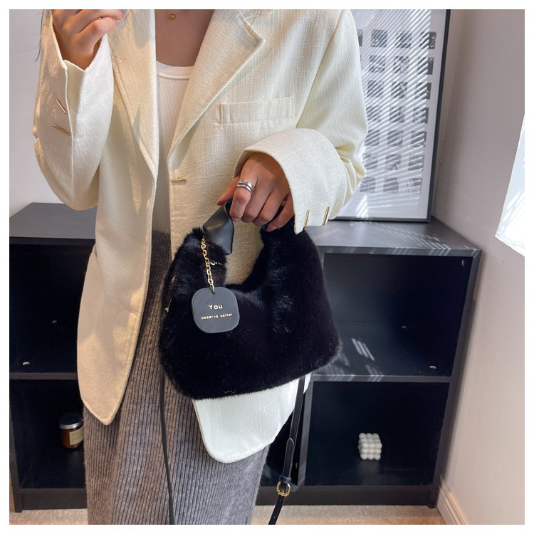 Nuevo terciopelo visón plisado peludo bolsa Bolsas transfronterizas 2023 nuevo estilo bolso hombro axila bolsa crossbody bolsa