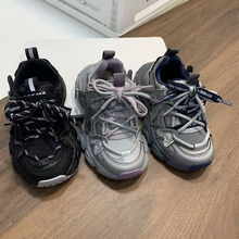 2025冬季新款男女学生休闲运动鞋时尚中大儿童加绒皮面轻便儿童鞋