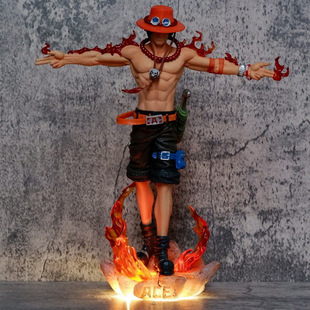 One Piece Exhibition Arm Cross Ace Figure Anime Model Chassis Toy Ornament
