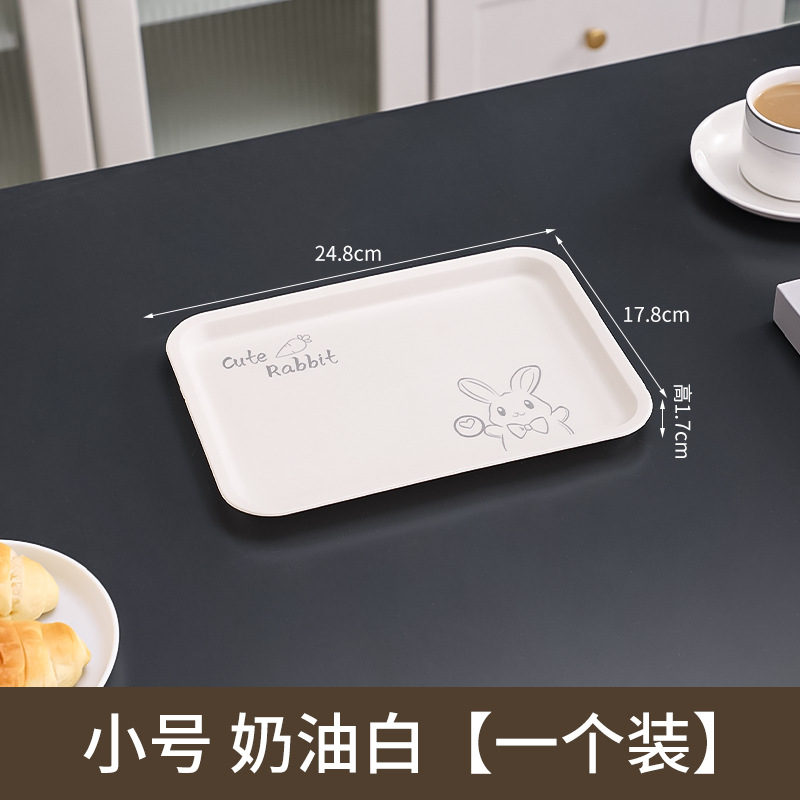 bandeja de plástico rectangular doméstica de cocina bandeja de té de refresco de frutas bandeja de té de almacenamiento simple anti-caída bandeja de barbacoa anti-sucia