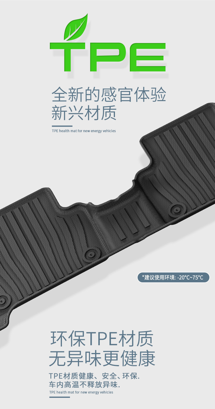 Suitable for 24 Volvo Ex30 Car Floor Mats, Special Car-Specific Fully Environmentally Friendly Tpe Floor Mats and Trunk Mats