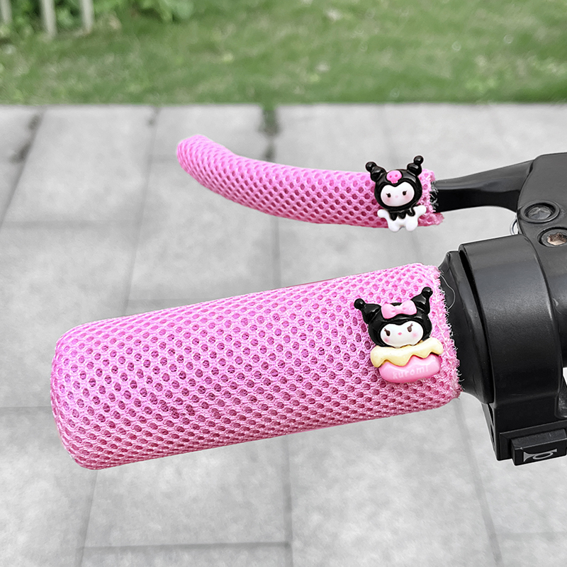 Electric Rider Handlebar Cover, Motorcycle Universal Anti-Slip, Anti-Sweat and Wear-Resistant, Cute Cartoon Bicycle Grip Cover, Breathable