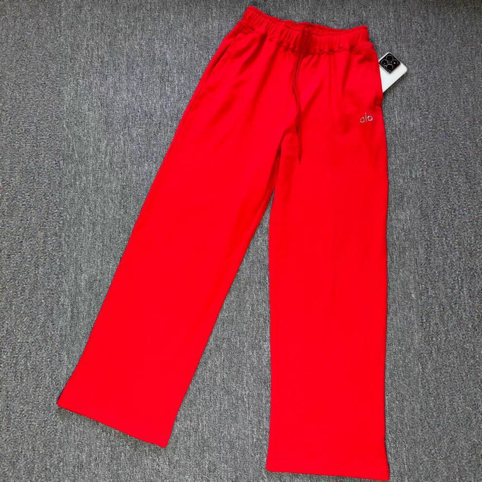 ALO 2025 otoño nuevo logotipo simple pantalones deportivos casuales de algodón para hombres y mujeres image 10