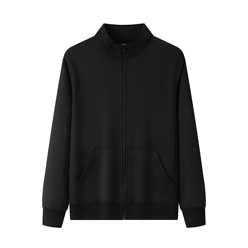 Primavera y otoño cuello sólido suéter personalizado LOGO restauración ropa de trabajo supermercado ropa promocional camiseta publicitaria impresión bordado