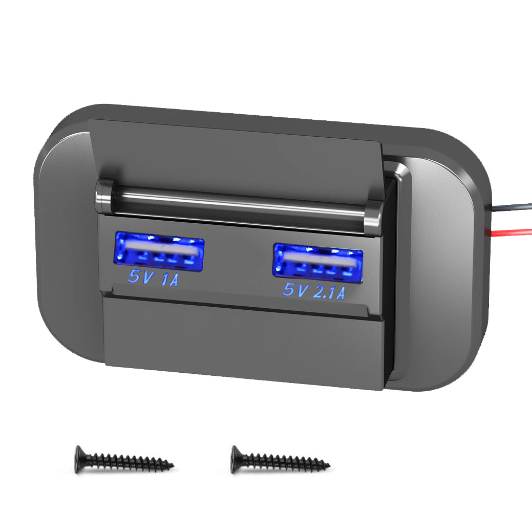 Nuevo cargador de teléfono móvil para coche, autocaravana, yate, autobús, cargador de coche de doble interfaz, sin necesidad de perforación, 5V3.1A