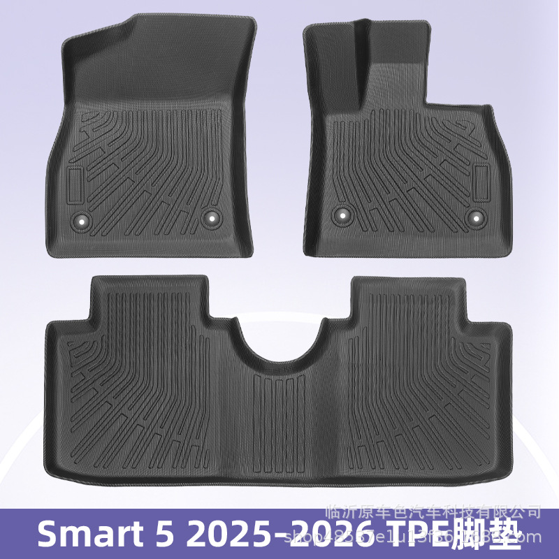 Aplicable a Smart 5 2025 - 2026 3D todo el tiempo material TPE almohadilla de pie de automóvil anti-suciedad almohadilla de colateral image 6