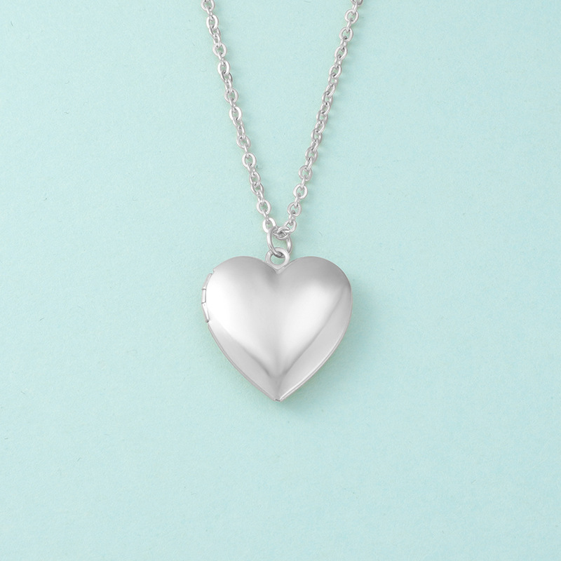 Heart Shape Pattern Wholesale Jewelry Basic Modern Style Classic Style Heart Shape 304 Stainless Steel Plating Pendant Necklace