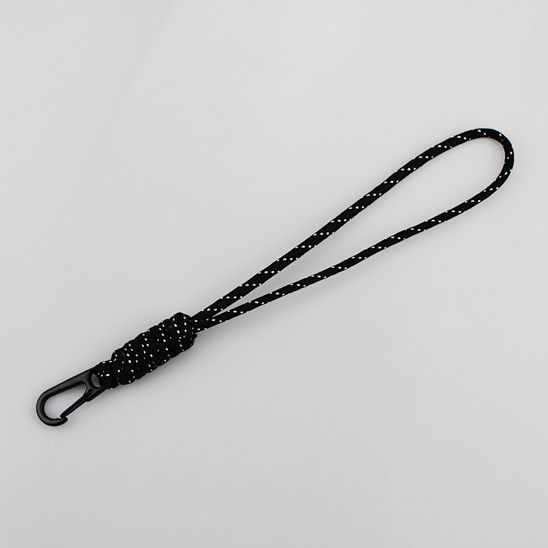 Nueva Tarjeta de cuerda de cuello de cordón multifuncional Teléfono móvil Clave cuerda de muñeca corta cuerda de paraguas tejida a mano anti-perdida