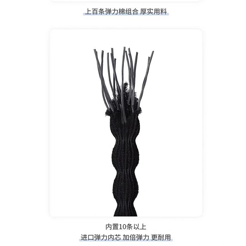 Doudou lazo para el cabello cuerda para la cabeza mujer alta cola de caballo accesorios para el cabello banda de goma negra punzante de alta elasticidad sensación de alta calidad duradera sin dañar el cabello