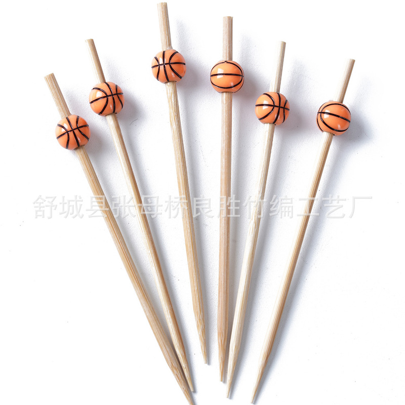 メーカー直販12cm使い捨て創意球根竹串100本/お菓子串尾酒飾り串|undefined